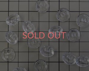 画像2: ヴィンテージ/ヨーロッパ/クリアガラスボタン//約14mm(1個）