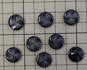 画像2: デッドストック/日本/プラスチックボタン/グレイプロペラ(1個)
