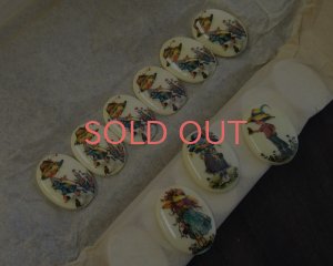 画像3: ヴィンテージ/ドイツ/プラスチックカボション/ホリーホビー/フラワー/25×18mm(1個)