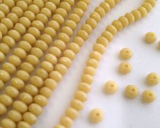 画像1: チェコガラスビーズ/ファイアポリッシュロンデル/ミルクティ/3×5mm(10個) (1)