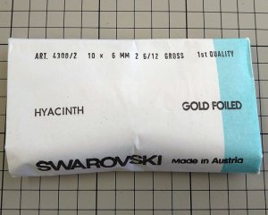 画像2: ヴィンテージ/スワロフスキー/#4300/2/ヒヤシンス/10×6mm(2個)
