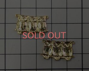 画像2: デッドストック/USA/ブラスコネクター/3羽のみみずく/ゴールドメッキ（1個）