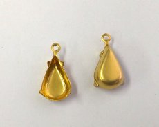 画像1: 13×8mm用/ブラスセッティング/クローズドバック(1個) (1)