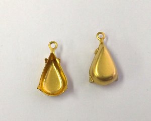 画像1: 13×8mm用/ブラスセッティング/クローズドバック(1個)