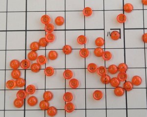 画像2: チェコガラスビーズ/ティーカップ/オレンジ/約4×2mm(45個)