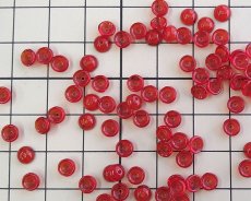 画像2: チェコガラスビーズ/ティーカップ/レッド/約4×2mm(45個) (2)