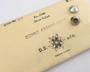 画像1: ヴィンテージスワロフスキー/#1100/Comet Argent Dark/47ss(1個)