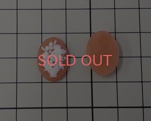 画像3: ヴィンテージ/日本/プラスチックカメオ/花瓶/約18×13mm/(1個)