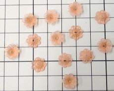 画像2: ヴィンテージ/ドイツ/プラスチック/フラワーL/マットオレンジ（4個） (2)