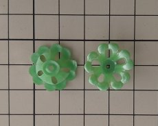 画像2: ヴィンテージ/ドイツ/プラスチック/フラワー220/パールグリーン（1個） (2)