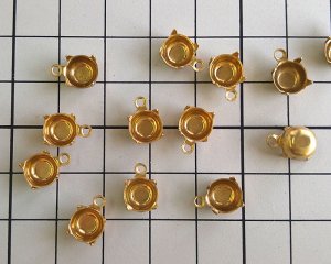 画像1: 35ss用/ブラスセッティング/クローズドバック/1リング(1個)