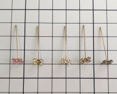 画像3: ヴィンテージ/ラインストーンフラワーピン/ライトスモークドトパーズ(1個) (3)