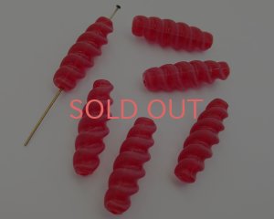 画像1: ヴィンテージ/ドイツ/プラスチック/スパイラルチューブ/レッド(2個)