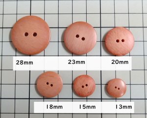 画像2: デッドストック/日本/プラスチックボタン/オレンジピンク(1個)
