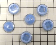画像2: デッドストック/日本/プラスチックボタン/ライトブルー×シルバー/18mm(1個) (2)