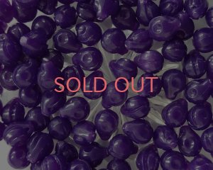 画像3: ヴィンテージ/ドイツ/プラスチック/何かの実っぽいビーズ/パープル(4個)