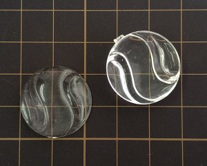画像1: ヴィンテージ/ドイツ/プラスチック/なみなみラウンド(1個)
