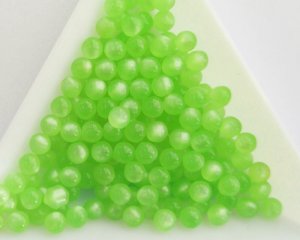 画像1: ヴィンテージ/ドイツ/ルーサイト/ムーングロウボール/約4mm/メロン(10個)