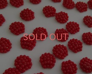 画像1: ヴィンテージ/日本/プラスチック/ドットレッド/約10mm(1個)