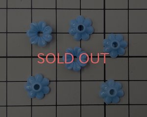 画像2: ヴィンテージ/ドイツ/プラスチック/フラワーL/ベビーブルー（4個）