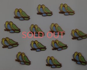 画像2: ヴィンテージ/USA/メタルパーツ/カラフルバード（1個）