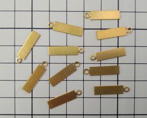 画像2: デッドストック/ブラスチャーム/シンプルタグ（2個）