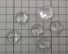 画像2: ガラスカボション/中国/ウェーブラウンド/約18mm(2個) (2)