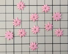 画像2: ヴィンテージ/ドイツ/プラスティック/フラワー1/ピンク（2個） (2)