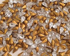 画像1: ヴィンテージ/スワロフスキー#4300/2/クリスタル/8×4.8mm(4個) (1)