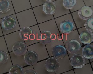 画像2: デッドストック/チェコ/カットロンデル/クリスタルオーロラ/約7×4mm(10個)