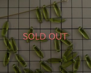 画像2: チェコガラスビーズ/ダガー/オリバイン/約16×5mm（10個）