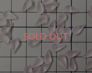 画像2: ヴィンテージ/ガラス/ドイツ/ドロップ/フロストピーチ/10×6mm(2個)