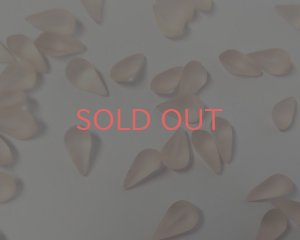 画像1: ヴィンテージ/ガラス/ドイツ/ドロップ/フロストピーチ/10×6mm(2個)