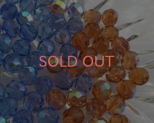 画像3: デッドストック/チェコガラスビーズ/ファイアポリッシュ/8mm/ブルーオーロラ(6個）