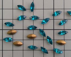 画像2: ヴィンテージ/スワロフスキー/Art.4200/2/ブルージルコン/10×5mm(4個) (2)
