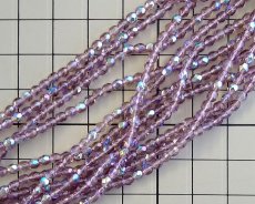 画像2: チェコガラスビーズ/ファイアポリッシュラウンド/アメシストオーロラ/3mm(20個) (2)