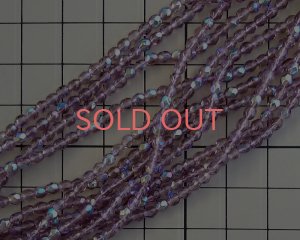 画像2: チェコガラスビーズ/ファイアポリッシュラウンド/アメシストオーロラ/3mm(20個)