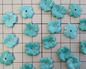 画像3: ns213/ヴィンテージ/ドイツ/ガラスフラワー/ミント系ミックス（10個）