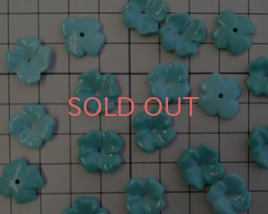 画像3: ns213/ヴィンテージ/ドイツ/ガラスフラワー/ミント系ミックス（10個）