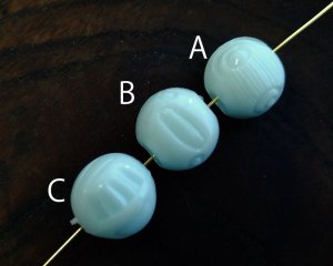 画像1: ヴィンテージ/ドイツ/プラスチック/デザインボール/ベビーブルー/約12mm（1個）