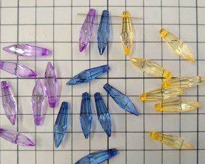 画像2: ns214/ヴィンテージ/ドイツ/アクリル/カットドロップ/パープル(2個)