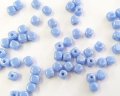 チェコガラスビーズ/ラスターオペークベビーブルー/キューブ/4mm(45個)