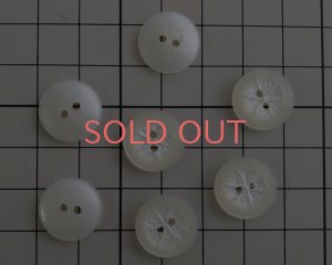 画像2: デッドストック/日本/プラスチックボタン/シェルミルク(1個)