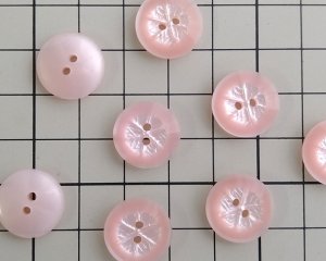 画像2: デッドストック/日本/プラスチックボタン/シェルピンク(1個)