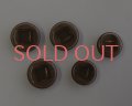デッドストック/日本/プラスチックボタン/ブラウン×ゴールド(1個)