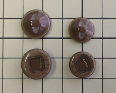 画像3: デッドストック/日本/プラスチックボタン/ブラウン×ゴールド(1個) (3)