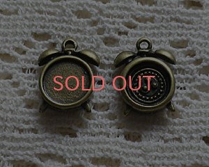 画像1: セッティング/メタル/目覚まし時計/内径9mm/金古美(1個)