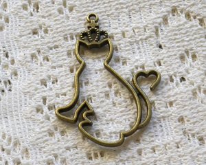 画像1: レジン用カラワク/王冠ネコ/(1個)売り切りSALE 50%OFF