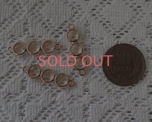 画像2: レジン用空枠/ラウンドコネクター/ローズゴールド(1個)