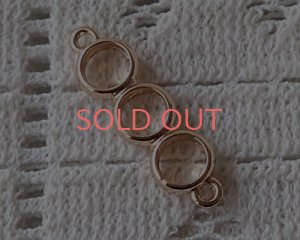 画像1: レジン用空枠/ラウンドコネクター/ローズゴールド(1個)